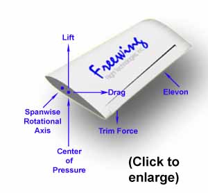 Freewing - lift and drag example